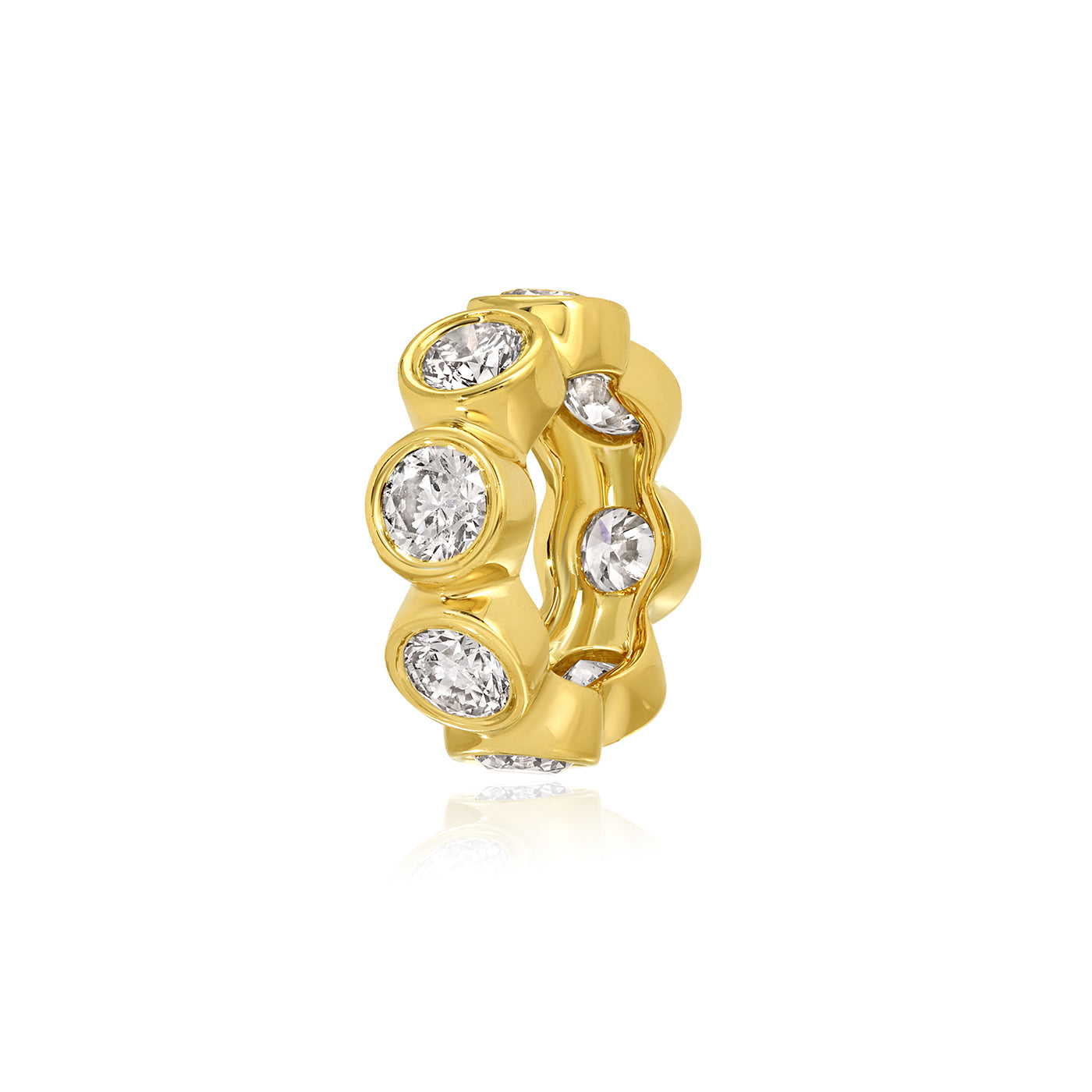 Bezel Round Diamonds Loop Charm
