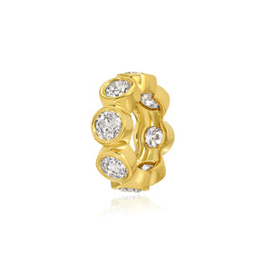 Bezel Round Diamonds Loop Charm