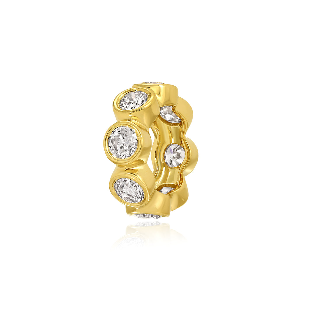 Bezel Round Diamonds Loop Charm