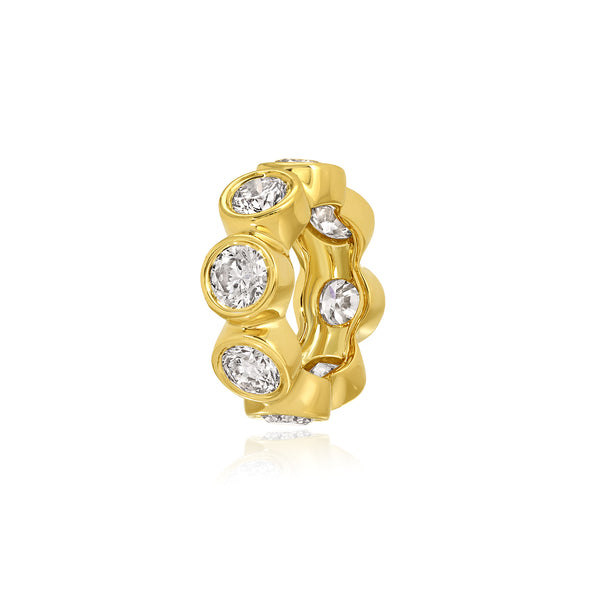 Bezel Round Diamonds Loop Charm