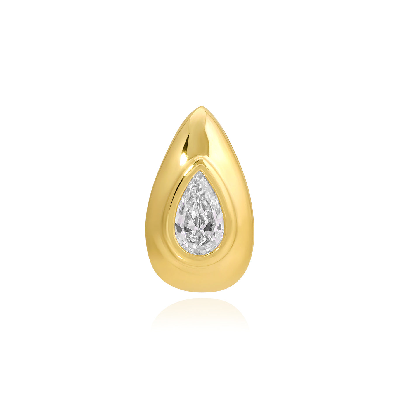 Diamond Pear Gold Loop Charm