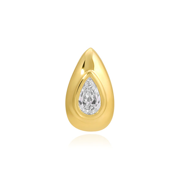 Diamond Pear Gold Loop Charm