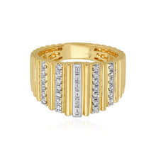 Load image into Gallery viewer, Ribbed Pave Thick Ring
