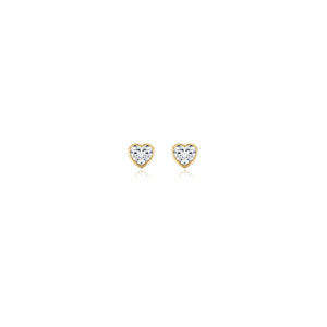 Heart Bezel Lab Diamond Studs