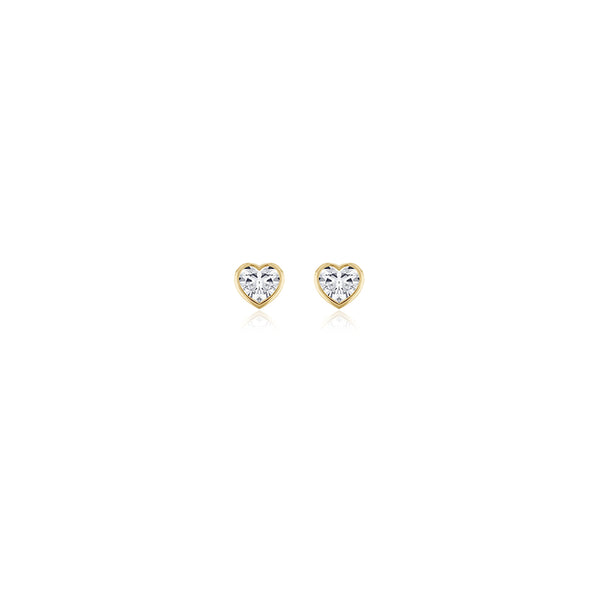Heart Bezel Lab Diamond Studs
