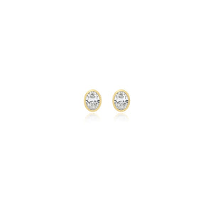 Oval Bezel Lab Diamond Studs
