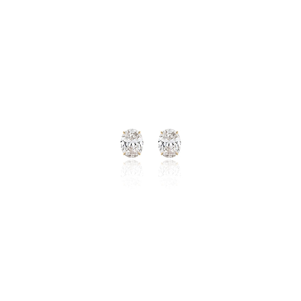 Oval Prong Lab Diamond Studs
