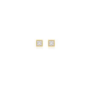 Princess Bezel Lab Diamond Studs