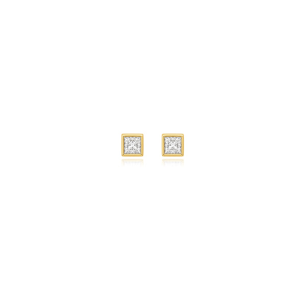 Princess Bezel Lab Diamond Studs