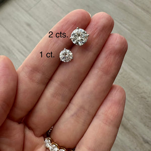 Classic Diamond Studs 4 cts.