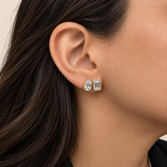 2 CT Bezel Toi et Moi Diamond Studs