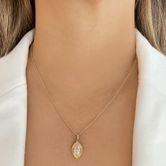 Fluted Bezel Diamond Charm