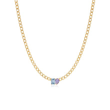 Load image into Gallery viewer, Medium Two-Gemstones Necklace
