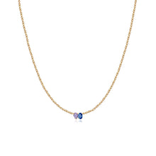 Load image into Gallery viewer, Small Two-Gemstones Necklace

