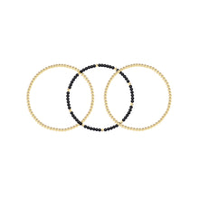Load image into Gallery viewer, Two Gold Beaded Bracelet + One Gemstone and Gold Bead Bracelet
