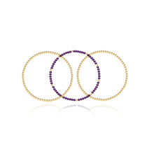 Load image into Gallery viewer, Two Gold Beaded Bracelet + One Gemstone and Gold Bead Bracelet
