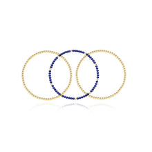 Load image into Gallery viewer, Two Gold Beaded Bracelet + One Gemstone and Gold Bead Bracelet

