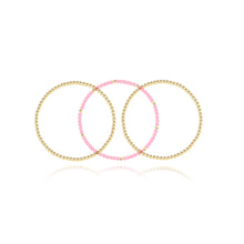 Load image into Gallery viewer, Two Gold Beaded Bracelet + One Gemstone and Gold Bead Bracelet
