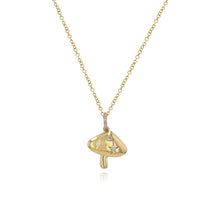 Load image into Gallery viewer, Mushroom Gold and Diamond Necklace
