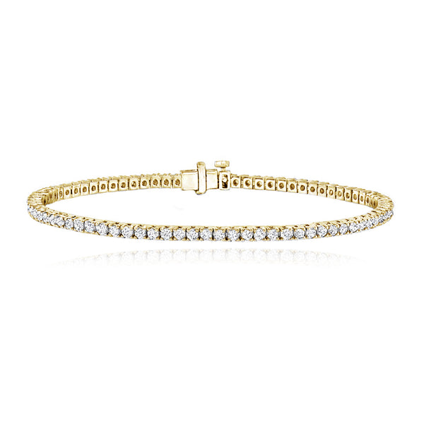 Classic Diamond Tennis Bracelet 2cts in 14k gold, classic diamond design for luxury jewelry collections.