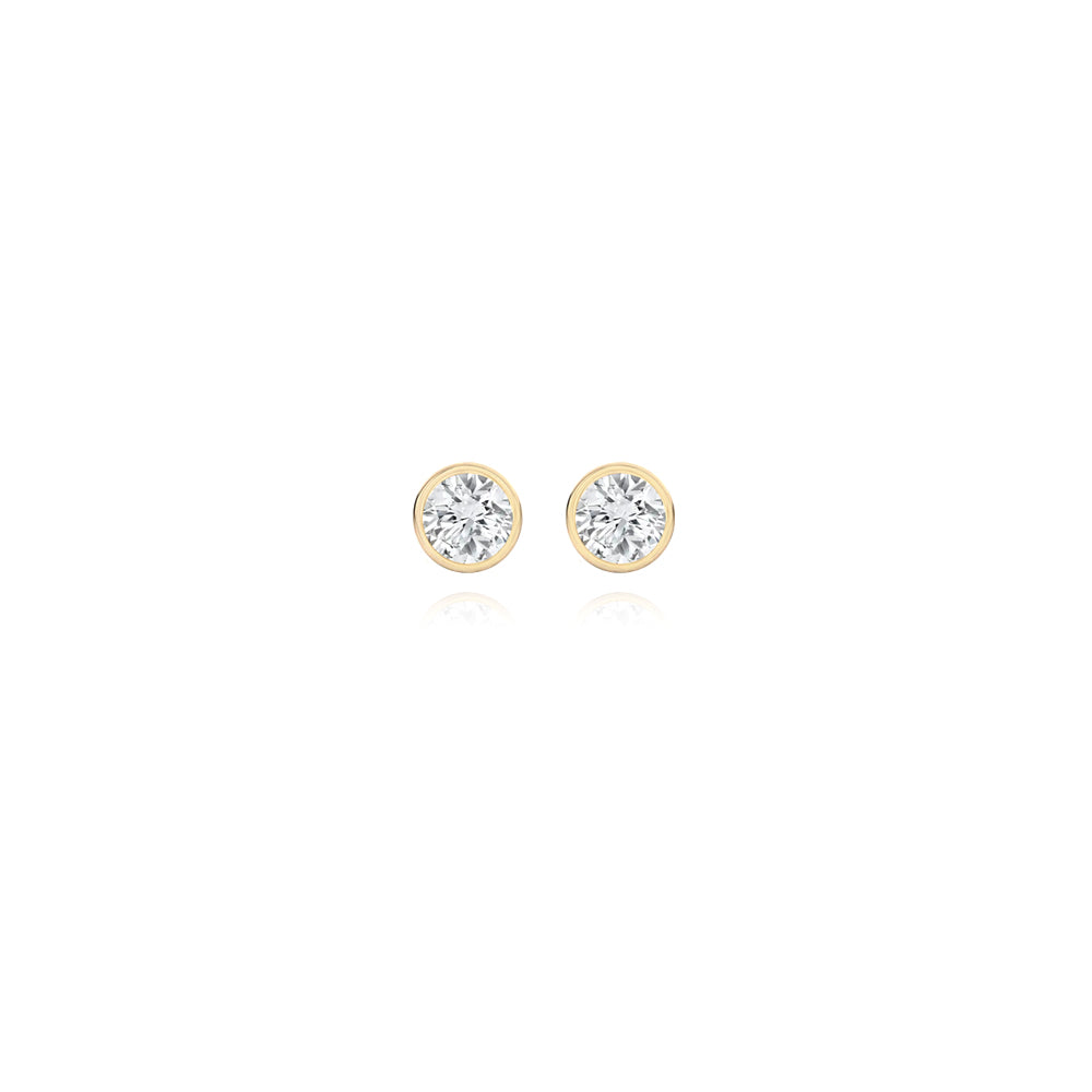 Round Bezel Lab Diamond Studs