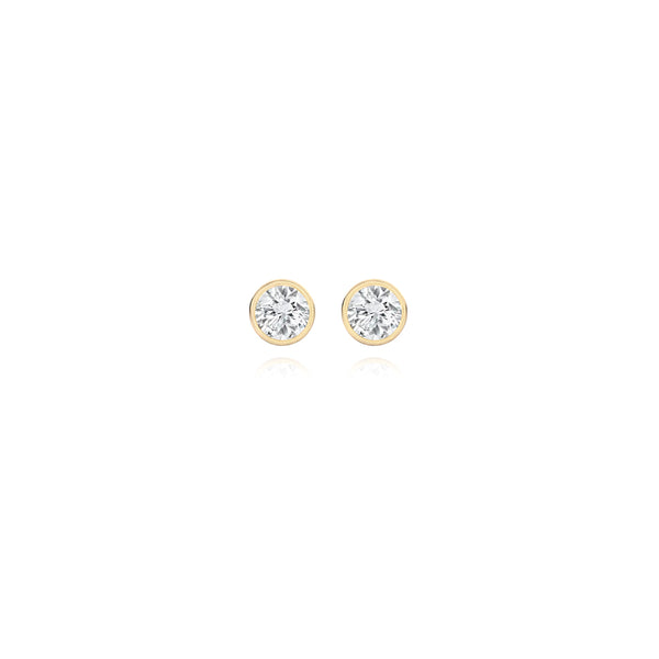 Round Bezel Lab Diamond Studs