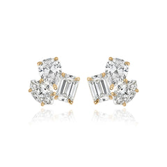 Three Multi Shape Diamond Studs