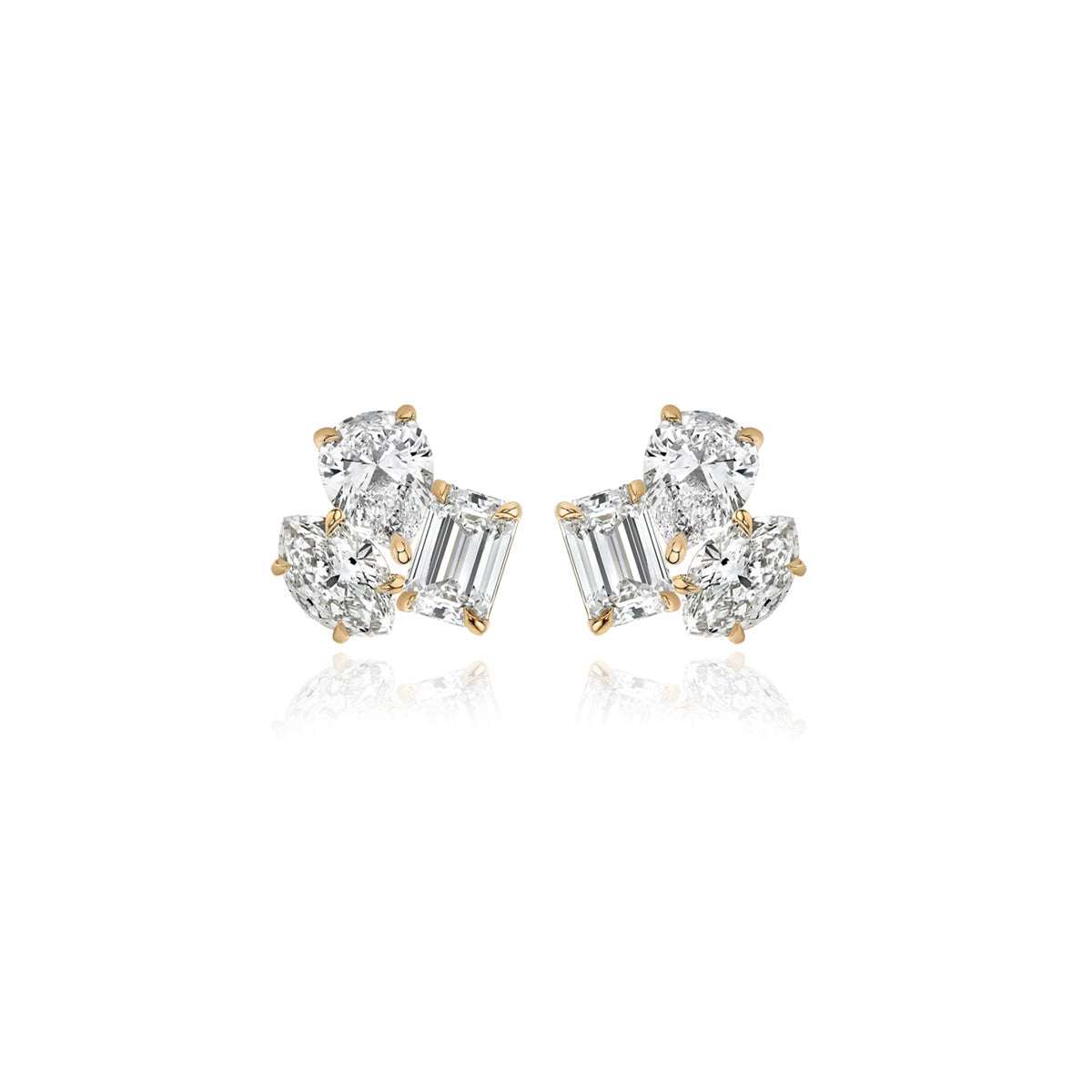 Three Multi Shape Diamond Studs