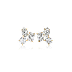 Three Multi Shape Diamond Studs