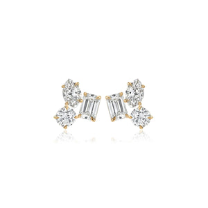 Small Three Lab  Diamond Diamond Studs