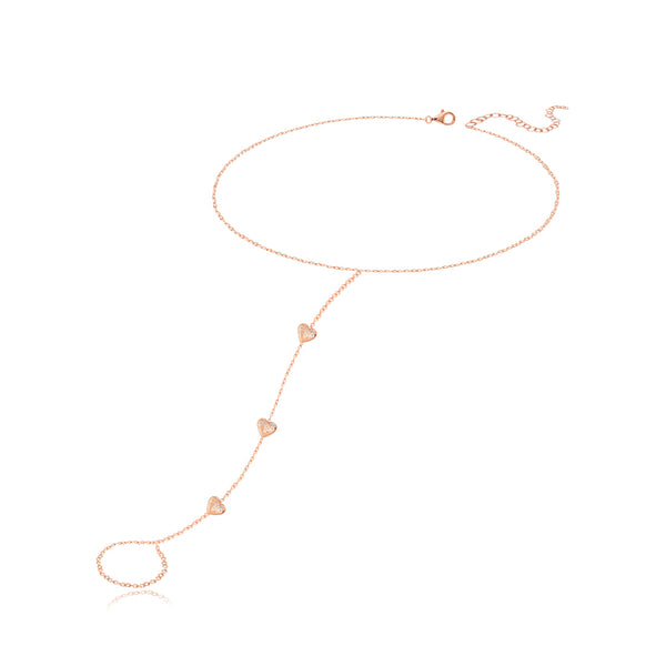 Dripping Scattered Hearts Hand Chain