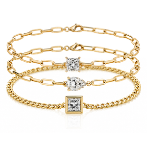 3 Lab Diamonds Bracelets