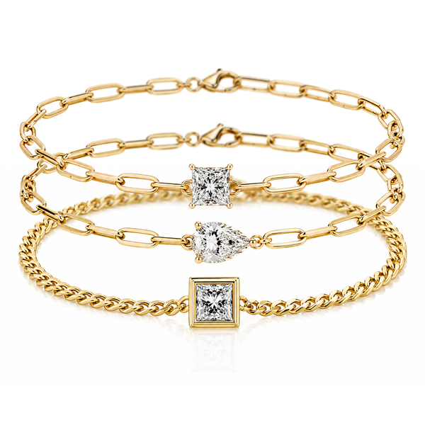 3 Lab Diamonds Bracelets