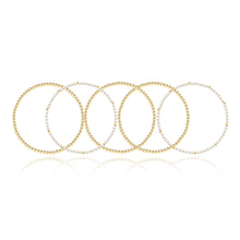 Load image into Gallery viewer, Three Gold Beaded Bracelet + Two Gemstone and Gold Bead Bracelet
