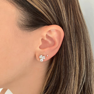 Three Medium Multi Shape Diamond Earring