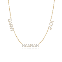 Load image into Gallery viewer, Three Diamond Names Necklace
