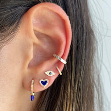 Load image into Gallery viewer, Pave Outline Stone Heart Studs
