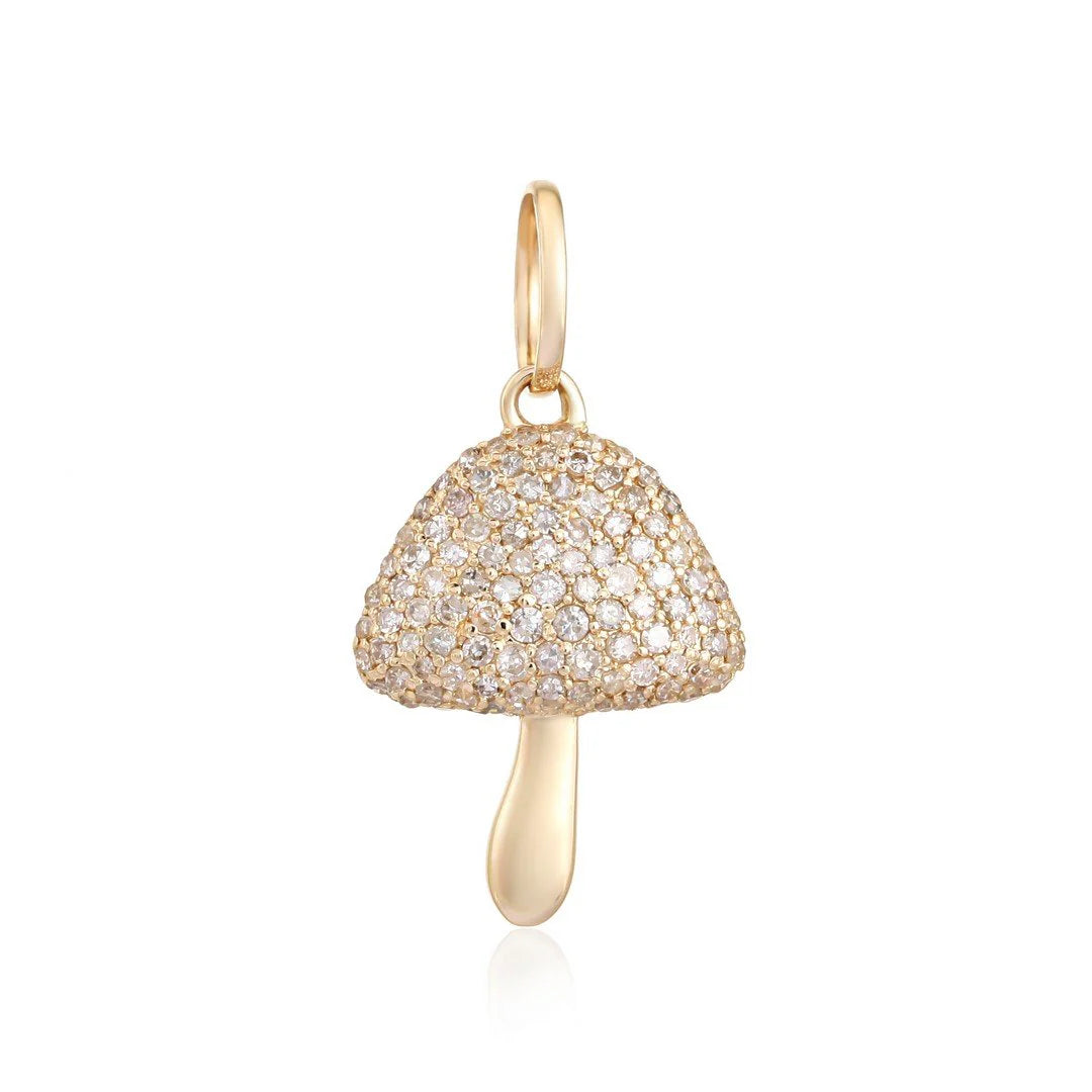 Small Pave Mushroom Charm