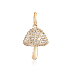 Small Pave Mushroom Charm