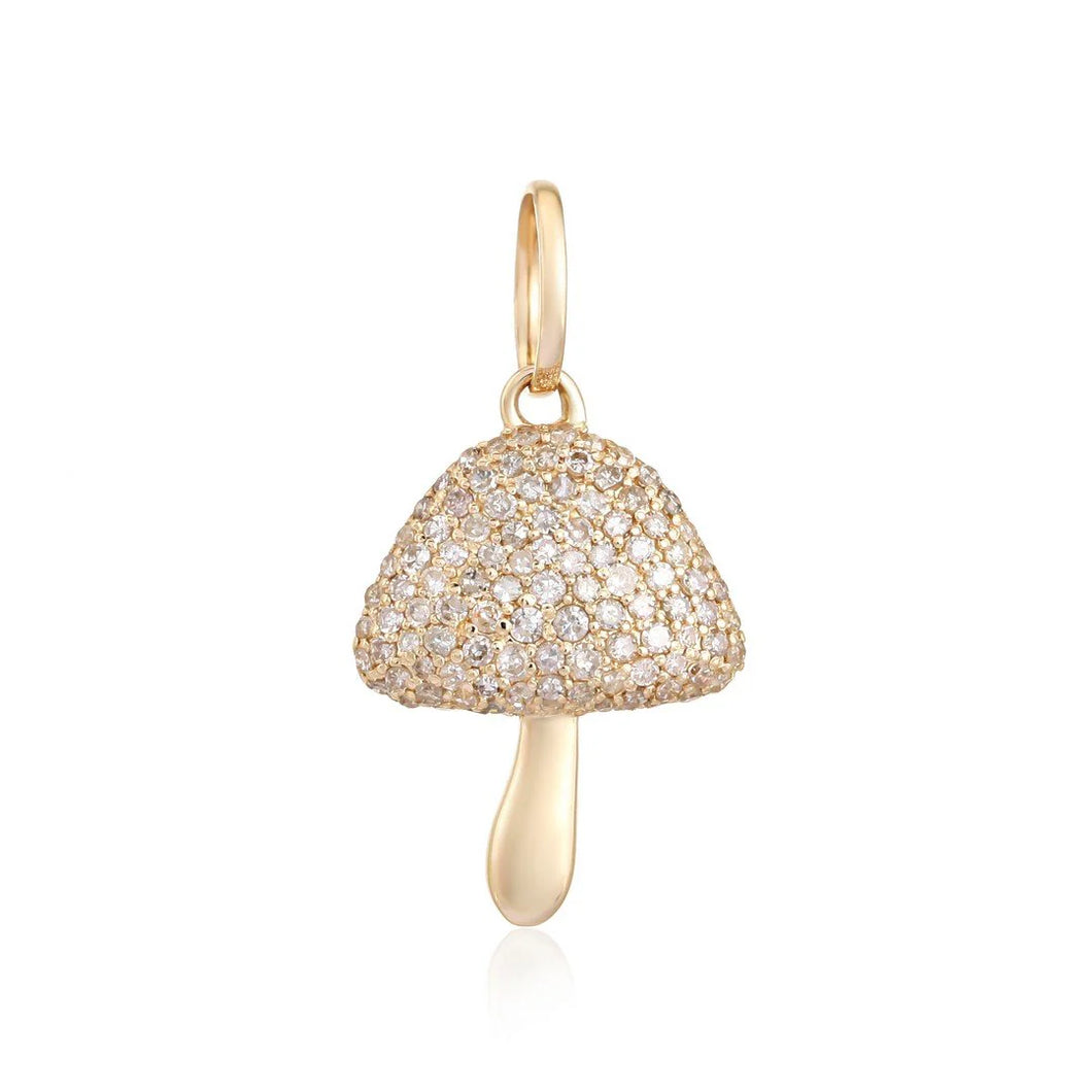 Small Pave Mushroom Charm