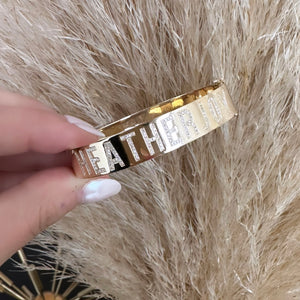 Jumbo Pave Personalized Bangle