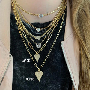Jumbo Pave Heart Charm