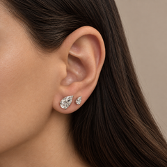 Pear Prong Lab Diamond Studs