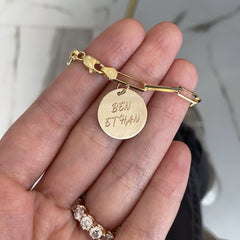 Personalized Gold Disc Charm