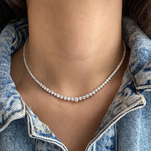 Load image into Gallery viewer, Graduated Diamond Tennis Necklace
