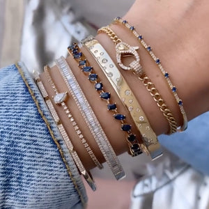 Cuban Diamond Clasp Chain Bracelet