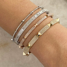 Load image into Gallery viewer, Medium Pave with Spikes Bangle
