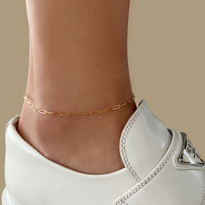 Small Paperclip Anklet
