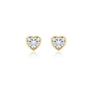 Heart Bezel Lab Diamond Studs