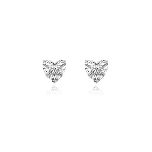 Heart Prong Lab Diamond Studs